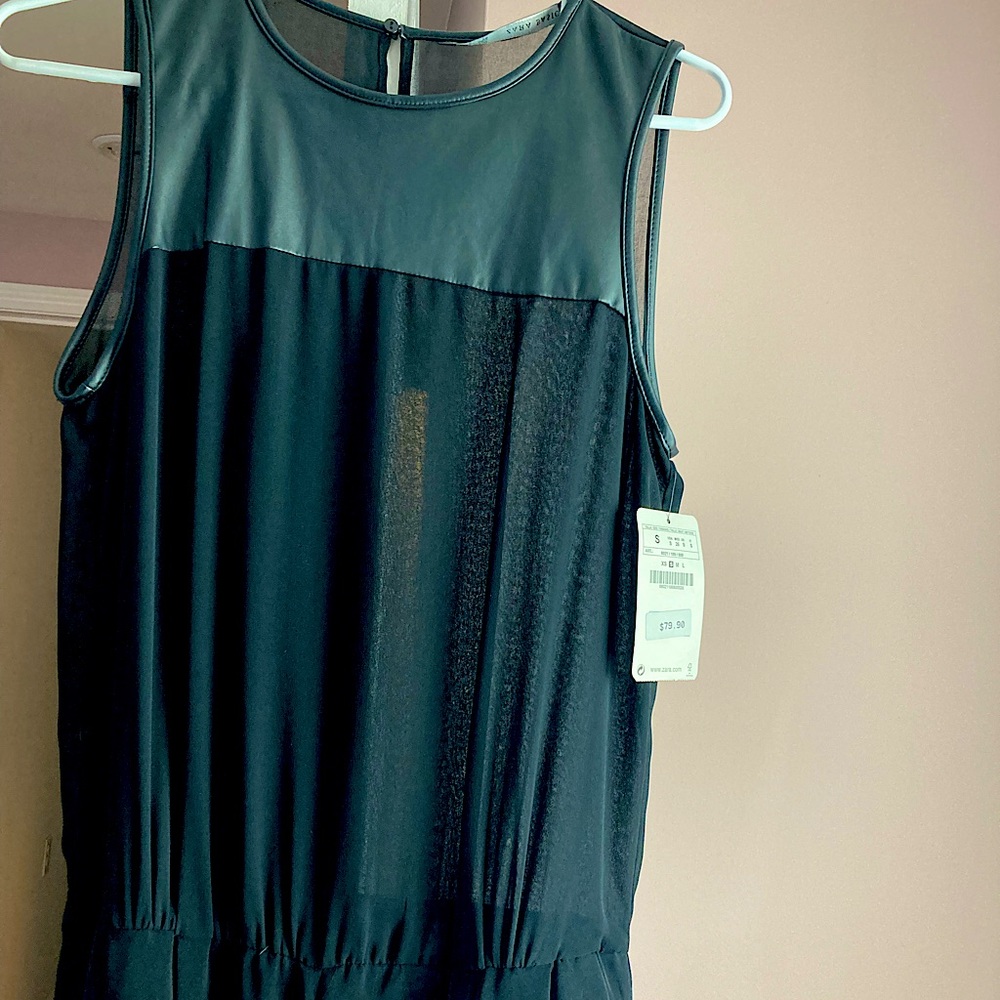Black Zara Jumpsuit, never worn, tags still attached, women’s size small
